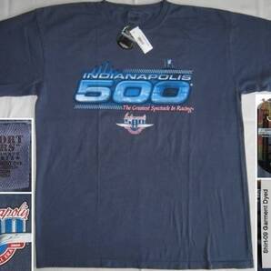 ★新品 INDIANAPOLIS INDY500 インディアナポリス インディ500 Tシャツ L USサイズ ネイビー 紺 染色加工 アメリカンモータースポーツ★