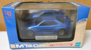 1/43 minicar Epo k M Tec Nissan Skyline GTR*R34 Bay side blue color sample M-TECH NISSAN SKYLINE pg1610