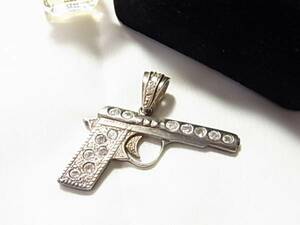 * shines rhinestone equipment ornament piste ru. gun design pendant top 