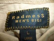 即決●Radmess men's BIGI 袖本革Tシャツ　L_画像3