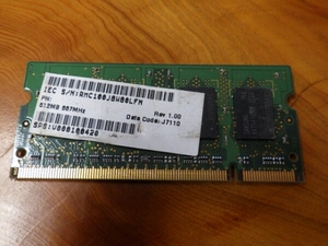  Note for addition memory 512MB PC2-5300S-555-12-A3
