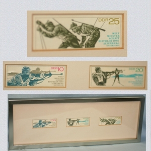1967年アルテンベルグのバイアスロン協議の切手フレーム入り　20150904-1