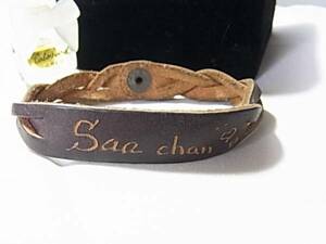  leather made * name entering Saa chan bracele *