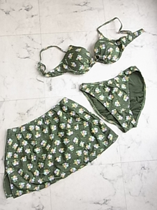 Caspy* khaki green bikini 3 point set size 11L*++