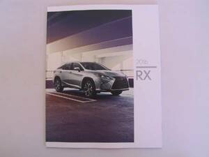  Lexus LEXUS RX350 RX450h 2016 year of model USA catalog 