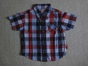  Gymboree 18-24M thin * red check pattern short sleeves shirt 