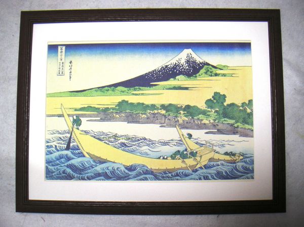 Thirty-six Views of Mount Fuji Tokaido Ejiri Tagonoura Outline Map Offset Reproduction with Wooden Frame Buy Now, Painting, Ukiyo-e, Prints, Paintings of famous places