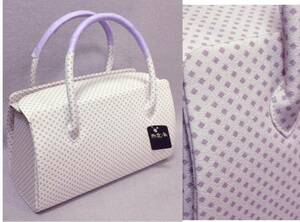  free shipping! fine pattern . matching. small articles [. pine .] bag ( diamond dot pattern | light . purple ground )