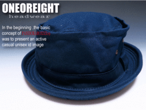 ONE OR EIGHT* cotton pork pie hat [ navy blue ] new goods 