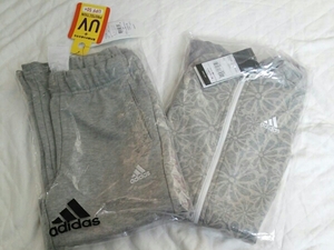  free shipping new goods Adidas girls sweat flower top and bottom set 130① nature school 