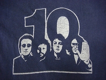 ビンテージ BEATLES ビートルズ 希少 アメリカ ツアー 10周年 プリント メモリアル 記念 Tシャツ 青 コットン 100 ジョンレノン ポール 他_画像2