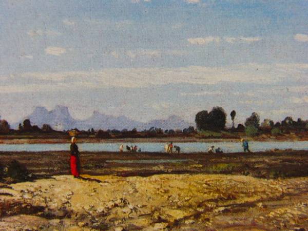 P･Guigou, Paysage Aux Bords, 超希少額装用画版, 新品額装付, 絵画, 油彩, 自然, 風景画