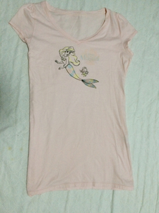  ef-de ef-de large size 13 number Disney Little Mermaid T-shirt 