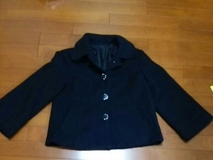 レディース　黒ジャケット・8分袖・M