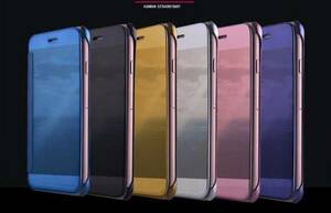 iphone8 plusケースiphone7 plusケース カバー手帳型 横開き 透明 薄型 金メッキ