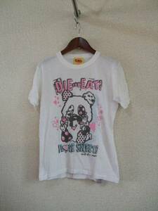 SUPERLOVERS白プリントTシャツ（USED）72615②