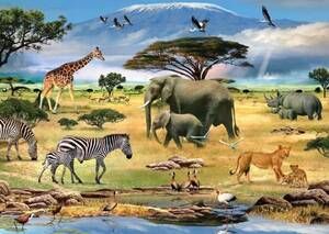 (19305) 1000ピース ジグソーパズル ドイツ発売●RV●アフリカの動物 
