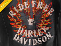 TKR◆RIDEFREE Fire-Egle ハーレーのライダーのレザーベスト.XXL_画像1