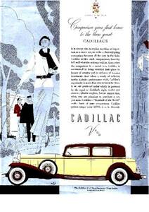 *1932 year. automobile advertisement Cadillac 4 Cadillac