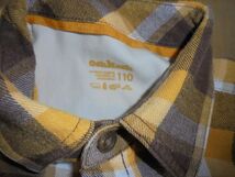 オシュコシュ★黄色×茶色チェックの長袖シャツ★110_画像2