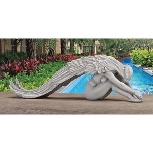  super beautiful wing spread angel image Angel high class outdoors ornament 