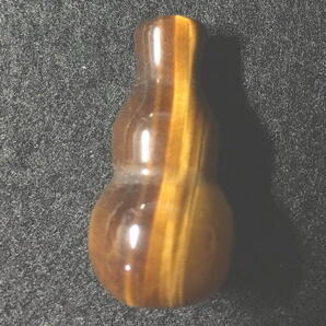 虎目石 彫刻 瓢箪 ひょうたん 根付 古玩