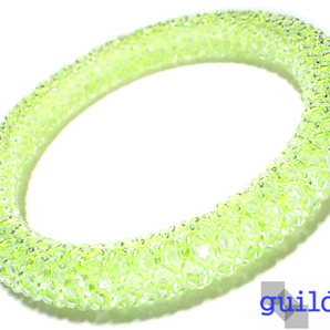 guild-n ★ ネオンイエロー ビーズ バングル ブレスレット ビーズステッチ