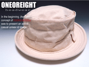 ONE OR EIGHT* cotton pork pie hat [IV] new goods 