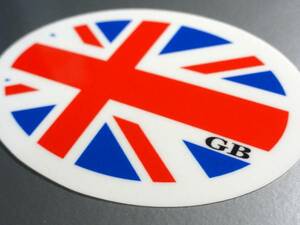 ｃ1●ビークルID/イギリス国識別ステッカーC●英国 国旗 GB ユニオンジャック かわいい 楕円デザイン 屋外耐候耐水シール EU