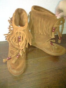  last exhibition Minnetonka MINNETONKA fringe suede boots middle US8