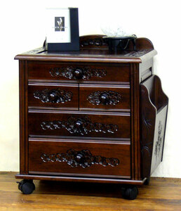 * new goods l free shipping * bedside chest *4026-4* Asian furniture with casters . Wagon coffee table night table 