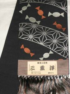  new goods prompt decision! usually kimono. taking . join .[ Hakata book@. small double-woven obi ]. 85...