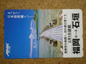 hi/AL3・航空 エアーニッポン 福岡-石垣 テレカ