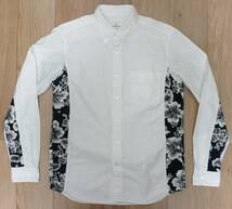 即決 uniform experiment 15SS SIDE PANEL TROPICAL FLOWER シャツ FCRB_画像2