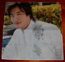 ★Kwon Sang Woo クォン・サンウ プレミアムトークライブ記念 ハンカチ サイン入り 1枚 2006年7月10日 福岡 レア_画像1