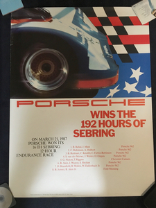 porsche Sebring 1987 962 rs poster 911 Porsche 956