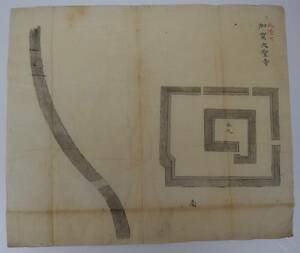 石川県　加賀　大聖寺 手書保証 古地図