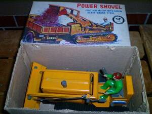 新品 Power shovel パワーシャベル フリクションモーターブリキ