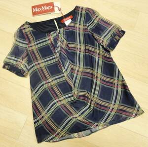  new goods 76%OFF Max Mara Max Mara silk cut and sewn navy 42 size 