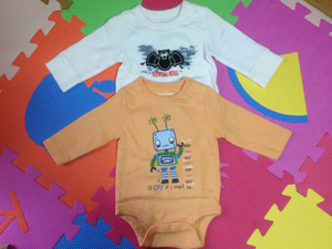 BABY GAP 長袖ロンパース 0-3months 2枚セット ロボット柄