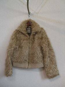 vousmeme beige fake fur nappy blouson (USED)110714②