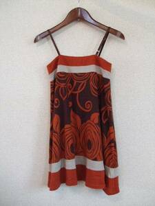 pastelmaam orange tea geometrical pattern Cami tunic (USED)80213