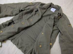 moussy Moussy jacket size 1 khaki inside side. button lack of 