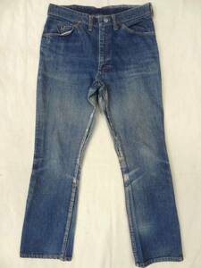  Vintage lunch craft store brand 50S 60S indigo Denim strut work pants color .. damage repair atmosphere rare .