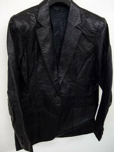 * cow leather leather jacket * black *