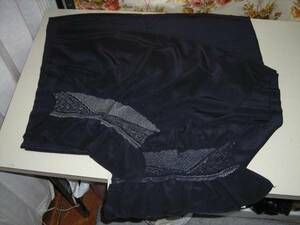 男物 しごき帯 正絹 絞り　巾70×310cm　黒