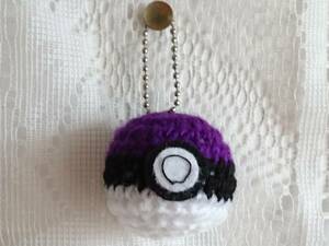 *sweet* knitting * purple color Pokemon ball * key holder *