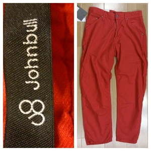  Johnbull pants red color thin postage 510 jpy search painter's pants 