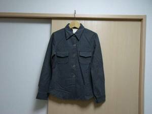 MADE IN FRANCE CLAUDIE WOOL SHIRT grey フランス製　シャツ