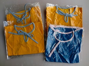 /ya my si knitted / domestic production / T-shirt / for infant /4 sheets / yellow color 3& blue 1/ unused goods *